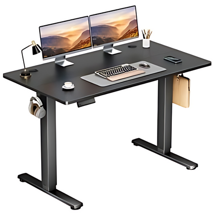 Electric Adjustable Standing Desk - Push-Button Height Adjust, Steel Frame