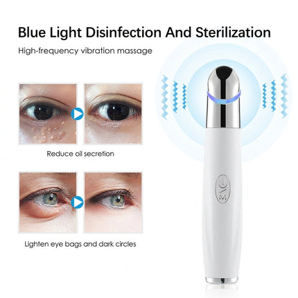 3-Color LED Light Eye Massager - Tri-Light Vibration Eye Wand