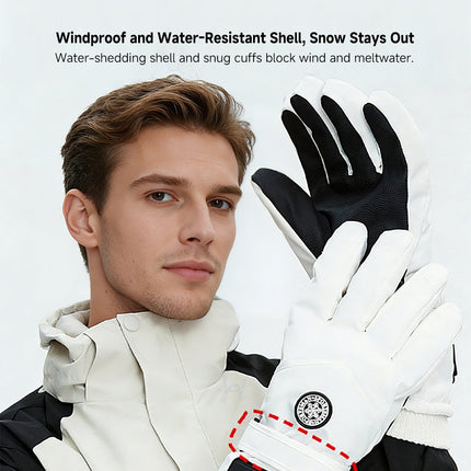 Rechargeable Touchscreen Heated Gloves - 1200mAh, 3 Heat Modes