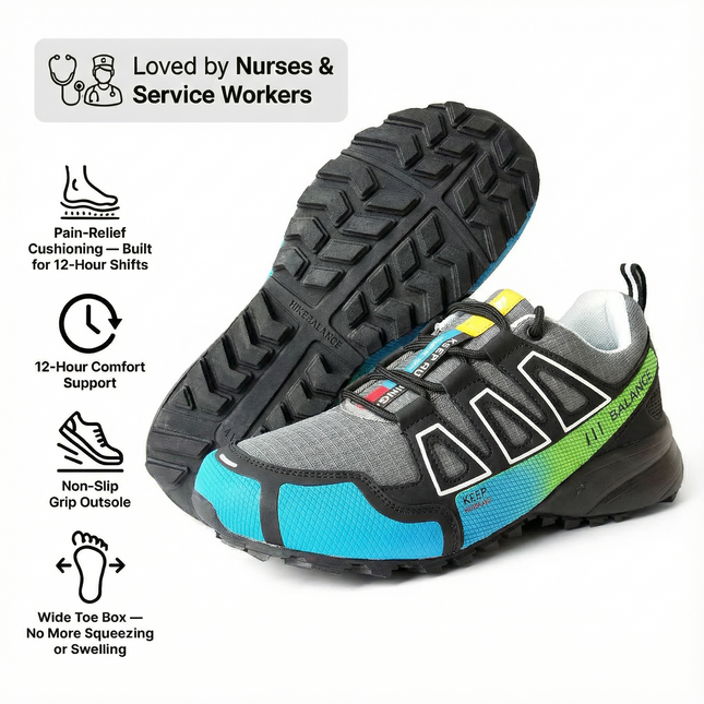 Men's Orthopedic Hiking Sneakers for Heel & Plantar Fasciitis -  All-Day Comfort