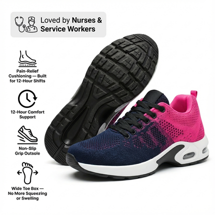 12-Hour Shift Women's Orthopedic Sneakers for Heel & Plantar Fasciitis