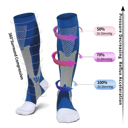 Double Compression Socks - 5-Pair Graduated Athletic Support Set
