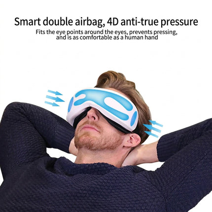 Vibrational Airbag Compress Eye Massager - Airbag Heat & Bluetooth Audio