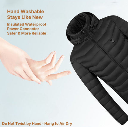 Heated Jacket - Unisex, 3-Mode USB Powered Carbon Fiber, Windproof, Quick Heat