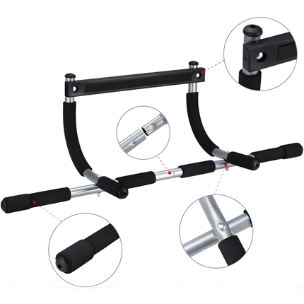 Doorway Pull-Up Bar - Six Grip Positions, 300 lb Dynamic Load Rating