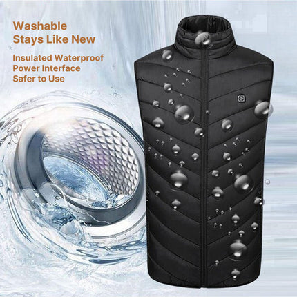 Heated Vest - Unisex, 3-Mode USB Powered Carbon Fiber, Windproof & Lightweight