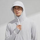 Detachable UPF 50+ UV Sun Protection Hoodie Jacket for Man - Wind-Resistant Brim