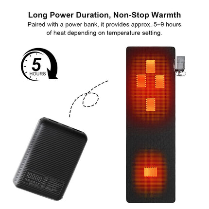 Heated Yoga Pad - 5-Zone Rapid Heat, USB Powered, Camping & Home Use