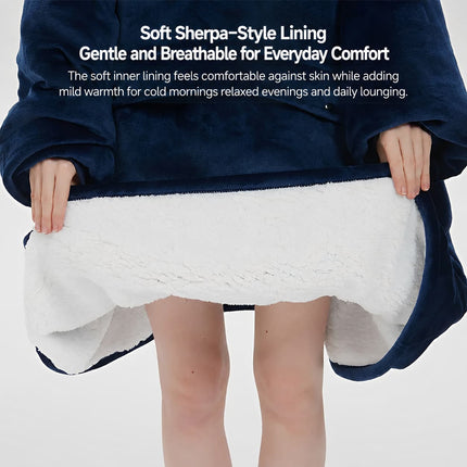Heated Unisex Blanket Hoodie - USB-Powered, 3-Zone Flannel Warmth
