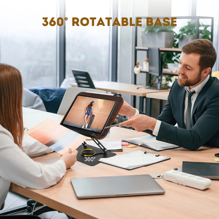360° Foldable Reading Stand - Adjustable, Swivel Base, Portable Design