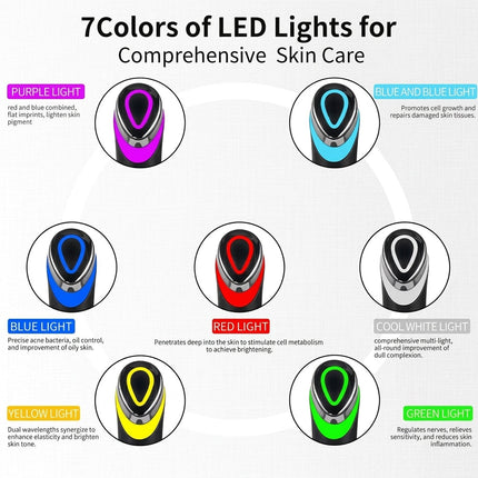 7-Color LED & EMS Facial Massager - 7 Modes, 5 Intensity Levels