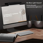 Bladeless Screen Fan with Eye-Protection Light - Compact USB Desktop Cooler