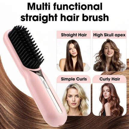 Cordless Negative Ion Styling Comb - Rapid Ceramic Heat & Anti-Pull Teeth