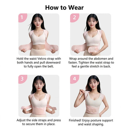 Lite Full-Back Posture Corrector - Adjustable Breathable Mesh Brace