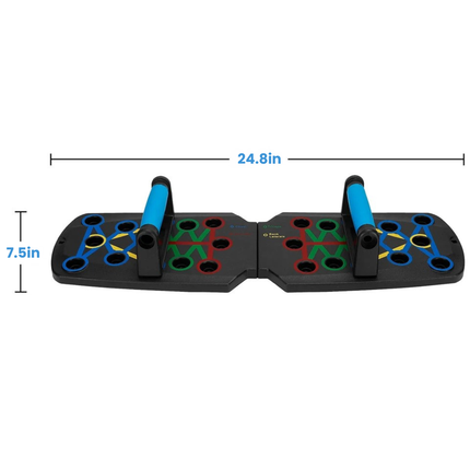 28-in-1 Push-Up Workout Board - Color-Coded Muscle-Targeting Handles
