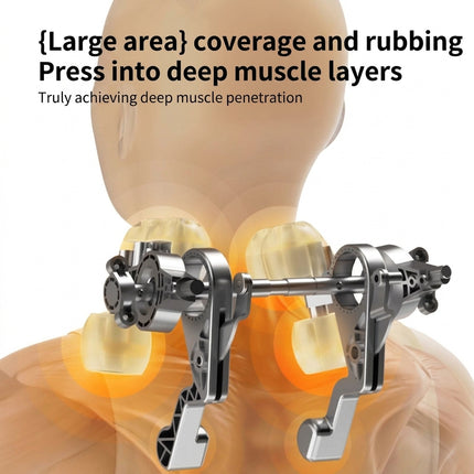 Heated Shiatsu Neck & Shoulder Massager - 6-Node Kneading & Warmth