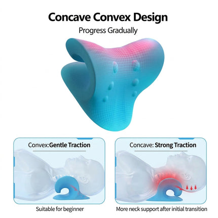 Neck Shoulder Stretcher Massage Pillow - 10-Minute Cervical Reset