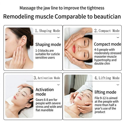5-Color LED V-Line Facial Massager - 12-Gear Micro-Vibration Contouring