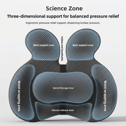 Ergonomic Memory Foam Lumbar Pillow & Seat Cushion Set - Matching Support Set