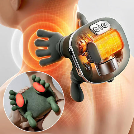 Heated Neck Massager - Vibration, Heat, Cordless USB-C, Back and Arms