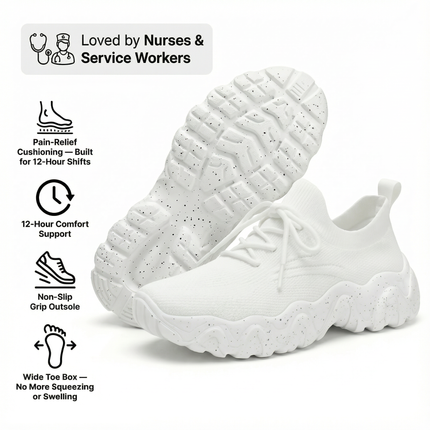 Women's Orthopedic Sock Sneakers for Heel & Plantar Fasciitis - All-Day Support