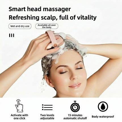 Electric Head & Scalp Massager - Dual-Frequency Vibration Relief
