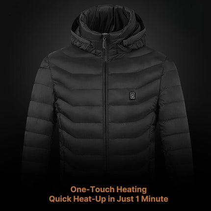 Heated Jacket - Unisex, 3-Mode USB Powered Carbon Fiber, Windproof, Quick Heat
