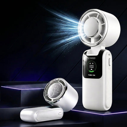 Foldable Hands-Free Neck Fan - 5-Speed Rechargeable Wearable Cooling Fan