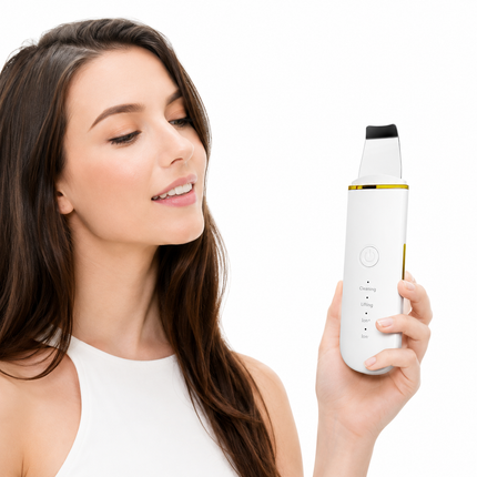 Ultrasonic Skin Scrubber & Pore Cleaner - 4-in-1 Facial Spatula