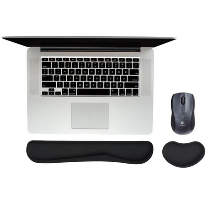 Keyboard & Mouse Wrist Rest Set - Memory Foam, Cooling Ergonomic Support