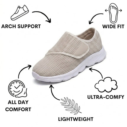 Women's Ergonomic Air Mesh Sneakers - Lightweight Breathable Arch Support Shoes