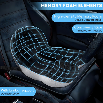 Memory Foam Tailbone Cushion - Orthopedic, Coccyx Pressure Relief Pad