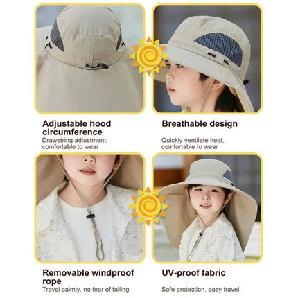 Kids Solar Fan Sun Hat - UPF50+ UV Protection Cooling Cap for Kids