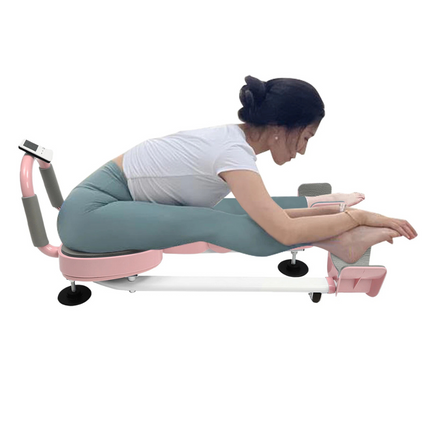 Split Training Leg Stretcher - Ergonomic Seat, Adjustable Handle, Steel Frame