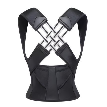 Back Brace for Better Posture - Cross-Strap Design, Breathable Support