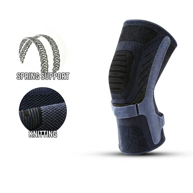 Double Strap Knee Brace - 1-Piece Silicone Patella Cushion Wrap
