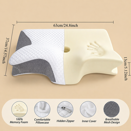 Memory Foam Cervical Pillow - Ergonomic Neck & Spine Support