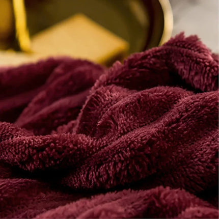 Fleece Duvet Cover Set - Soft Plush Bedding with Pillowcases for Winter