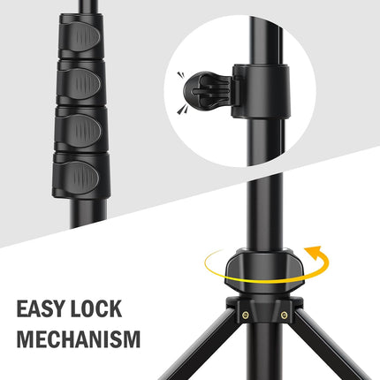 Portable Phone Tripod Stand - Extendable Camera Tripod with Remote, Bag
