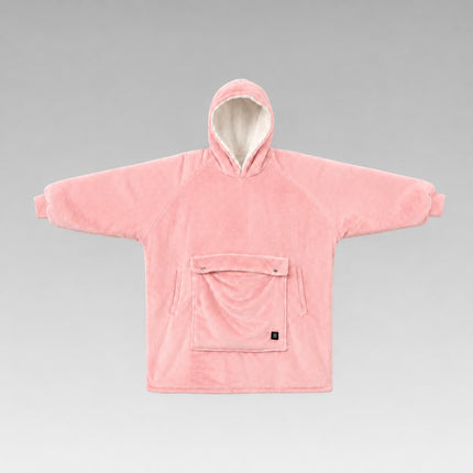 Heated Unisex Blanket Hoodie - USB-Powered, 3-Zone Flannel Warmth
