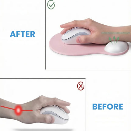 ErgoComfort Wrist Rest Mouse Pad - Gel Cushion, Non-Slip, Comfort Fit