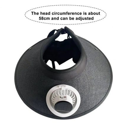 Solar Powered Wide Brim Sun Hat - Hands-Free Cooling for Outdoor Days