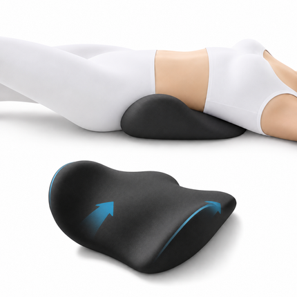 Ergonomic Sleep Lumbar Pillow - Contoured Memory Foam Support