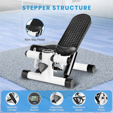 Mini Cardio Stepper with LCD Monitor - Low-Impact, Compact Cardio Tool