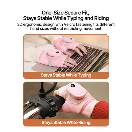 Adjustable USB Powered Palm Heated Gloves - Cycling & Home Office, Quick Heat