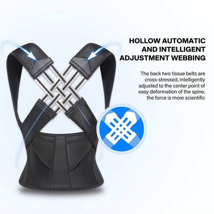 Lite Full-Back Posture Corrector - Adjustable Breathable Mesh Brace