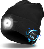 Bluetooth Beanie with LED Light - Rechargeable Winter Hat, Headphones