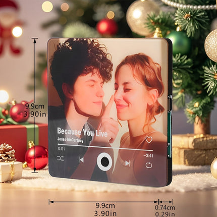 Magnetic Fridge Music Player - Rechargeable Mini Speaker, Load Your Own Songs