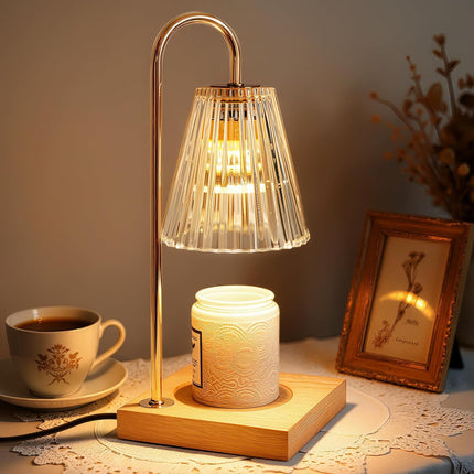 Top-Down Candle Warmer Lamp - Dimmable, Timer, Flameless Jar Melt