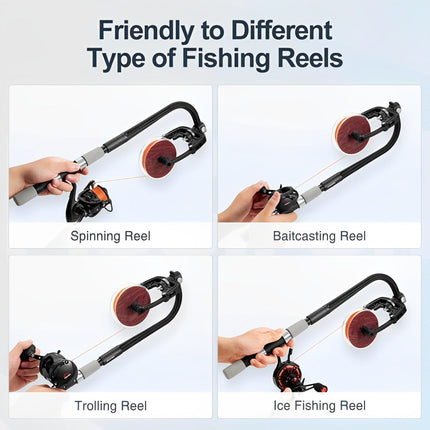 Fishing Line Winder Spooler - Suction Cup Reel Line Spooling Station